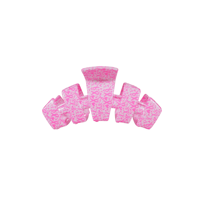 Teleties Classic Breast Cancer Awareness Claw Clip - Options Available