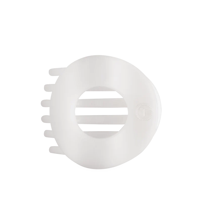 Teleties Coconut White Flat Circle Hair Clip - Options Available