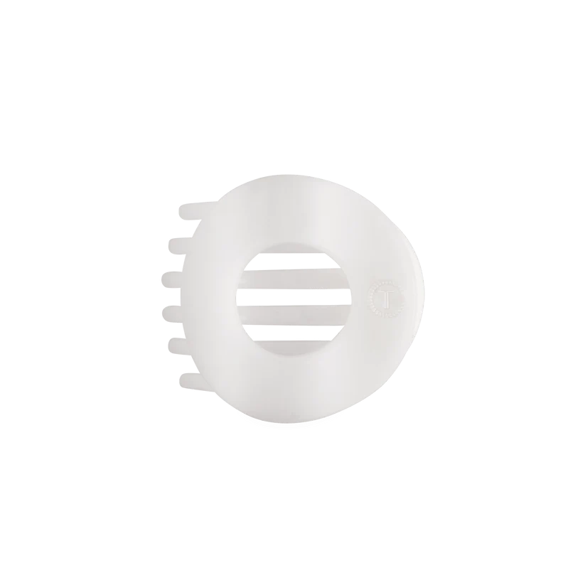 Teleties Coconut White Flat Circle Hair Clip - Options Available