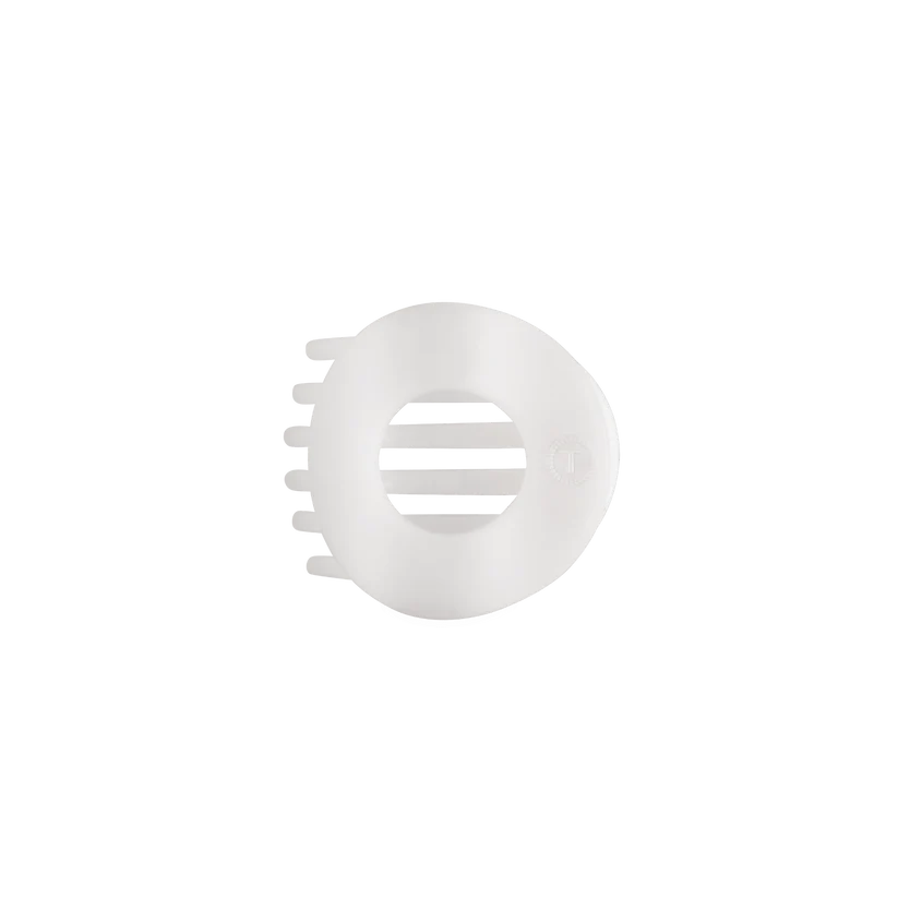 Teleties Coconut White Flat Circle Hair Clip - Options Available