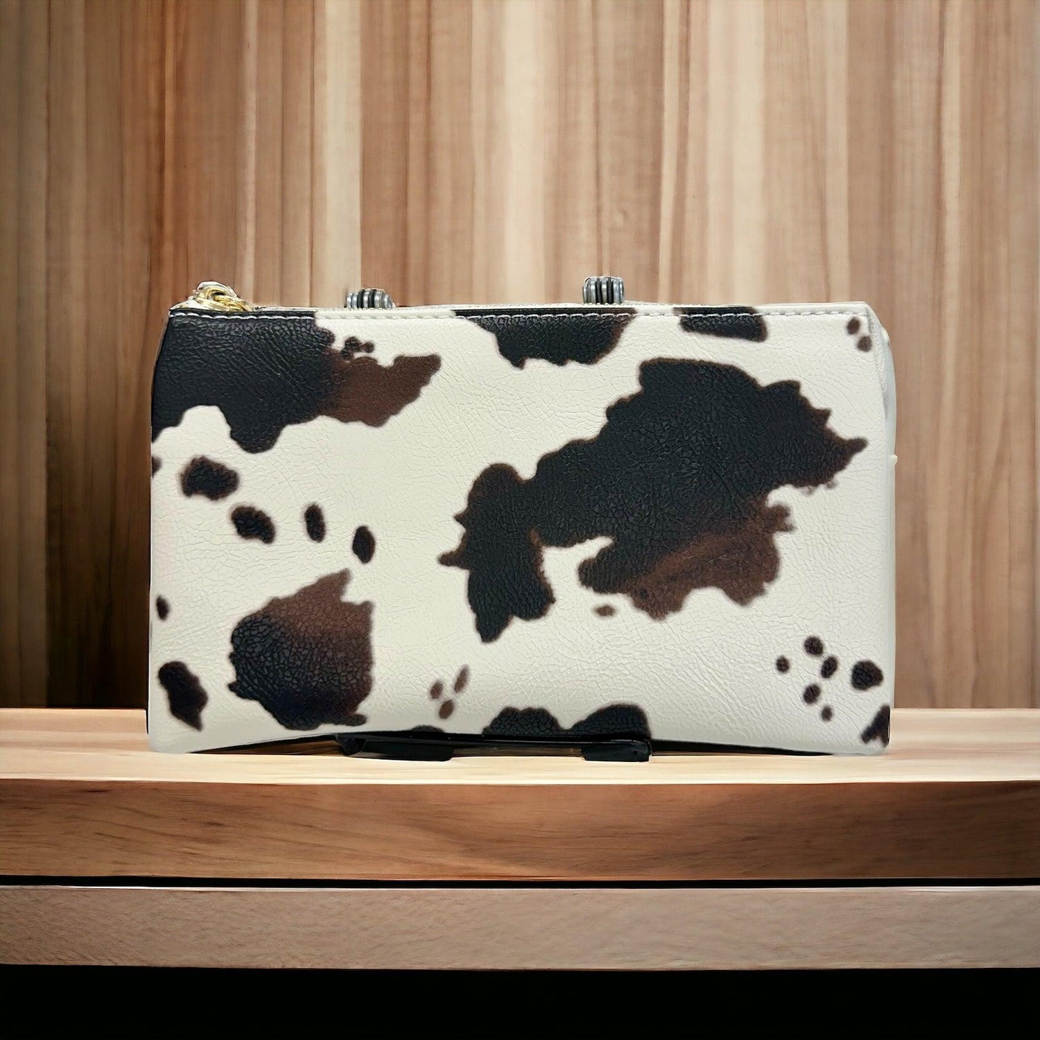 Cow 3 Compartment Crossbody/Wristlet - Doodlations Coffee Bar & Boutique