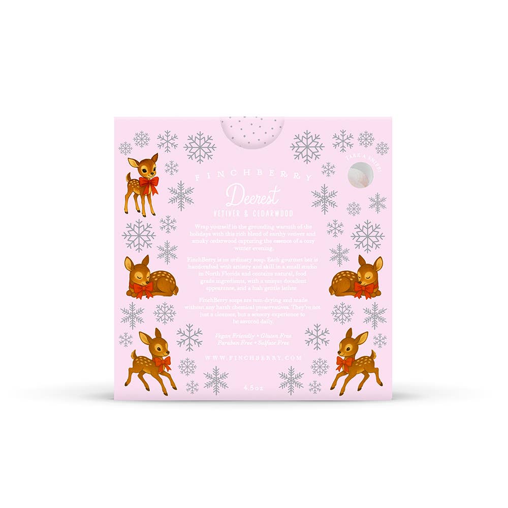 Finchberry Holiday Deerest Stocking Stuffer Vegan Boxed Soap