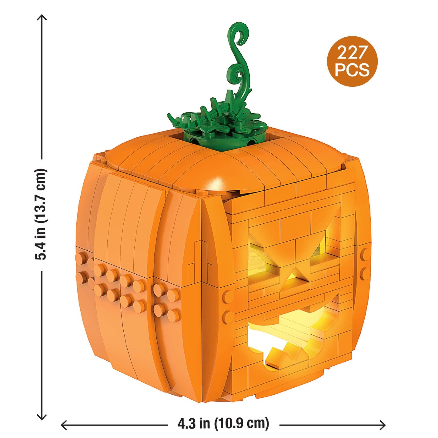 Jack-O-Lantern Pumpkin Halloween Building Set 233pc