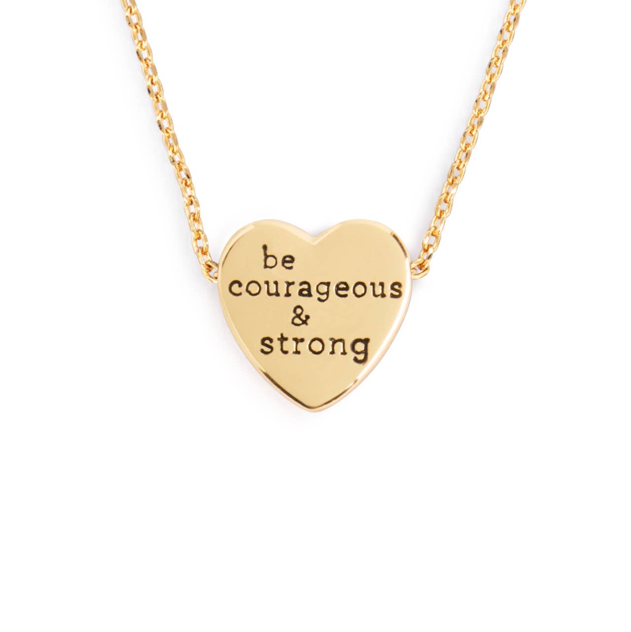 Art Heart Necklace - Be Courageous & Strong