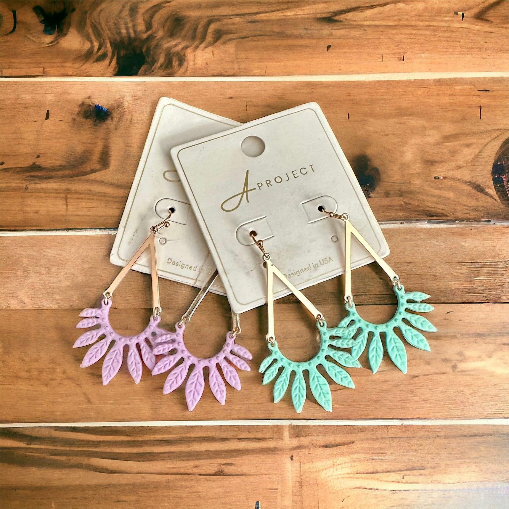 Dangle Sunburst Earrings - Doodlations Coffee Bar & Boutique