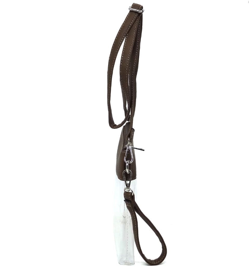 Game Day Clear Crossbody Bag/Clutch - Champagne Gold