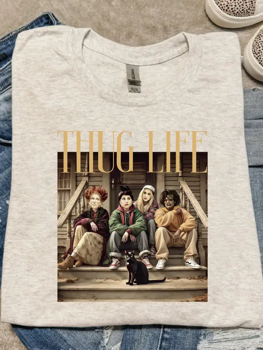 Thug Life Witches Halloween Graphic Tee