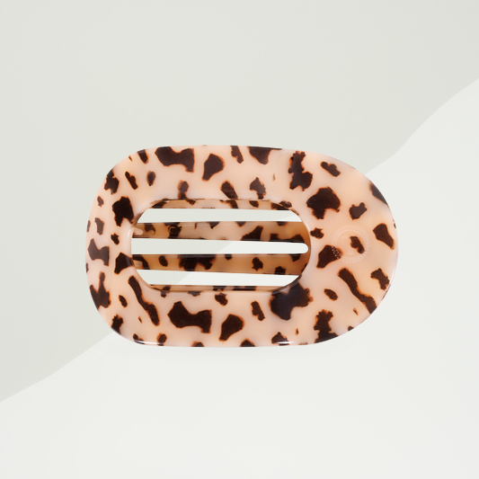 Doodlations Coffee Bar & Boutique Teleties blonde tortoise flat round hair clip with bendable teeth for comfortable wear