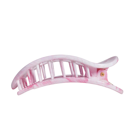 Doodlations Coffee Bar & Boutique TELETIES Pinch Me! flat round hair clip in shimmering green with bendable teeth.