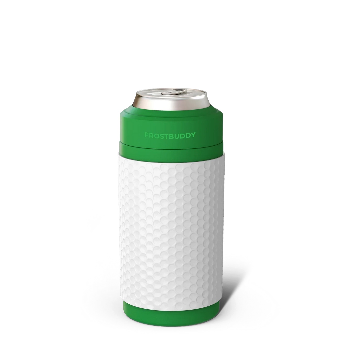 Doodlations Coffee Bar & Boutique Frost Buddy universal can cooler in green with white honeycomb texture