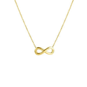 Doodlations Coffee Bar & Boutique gold infinity symbol pendant necklace on a delicate chain