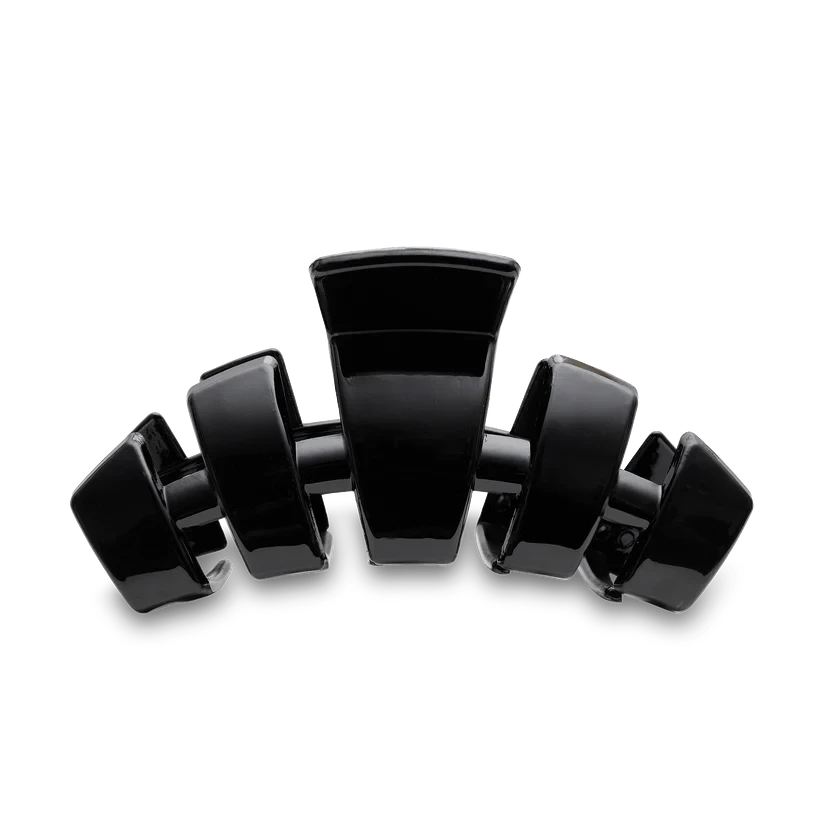Doodlations Coffee Bar & Boutique jet black classic claw hair clip with a durable, smooth, and minimalist design.
