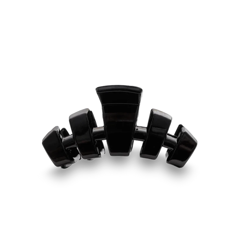 Doodlations Coffee Bar & Boutique jet black classic claw hair clip with durable bendable teeth for a secure hold