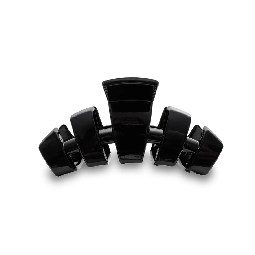 Doodlations Coffee Bar & Boutique classic jet black claw hair clip with a durable, lightweight, and versatile design.