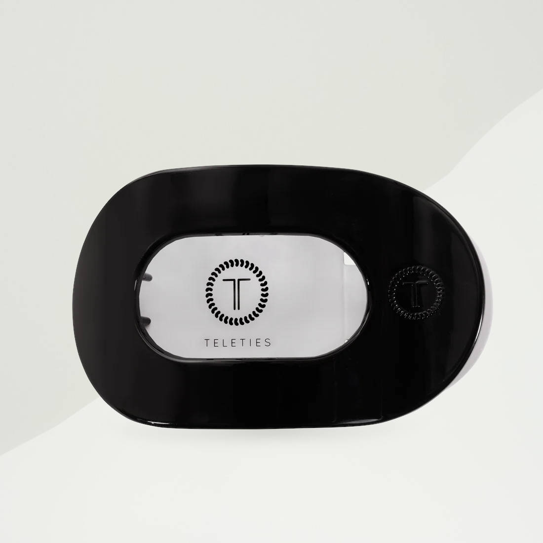 Doodlations Coffee Bar & Boutique Teleties jet black flat round hair clip with bendable teeth for comfortable wear