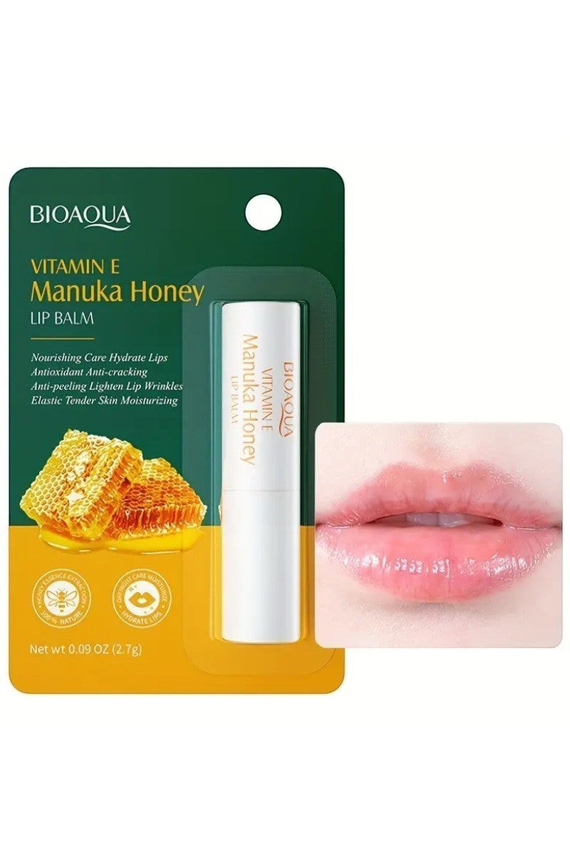 Doodlations Coffee Bar & Boutique Vitamin E Manuka Honey Lip Balm Stick for intense moisture and chapped lips.