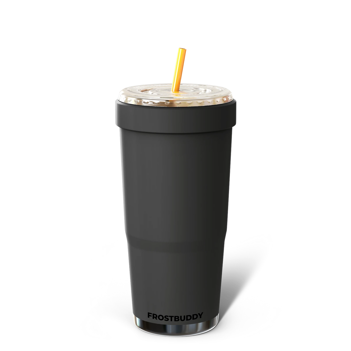 Doodlations Coffee Bar & Boutique matte black Frost Buddy To-Go Buddy insulated tumbler with straw