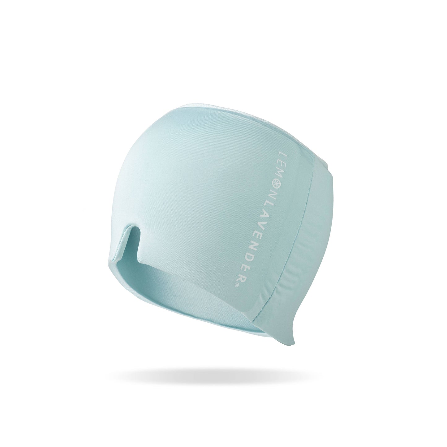 Doodlations Coffee Bar & Boutique light blue temp-smart migraine cap with soft stretchy fabric and gel padding