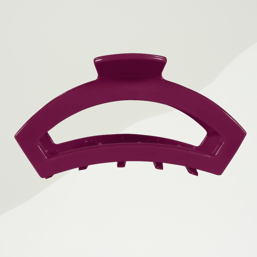 Doodlations Coffee Bar & Boutique Teleties mulberry purple open claw hair clip with a durable, lightweight design.