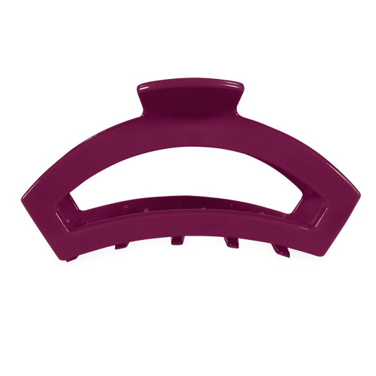 Doodlations Coffee Bar & Boutique Teleties mulberry purple open claw hair clip with a smooth pearlized finish