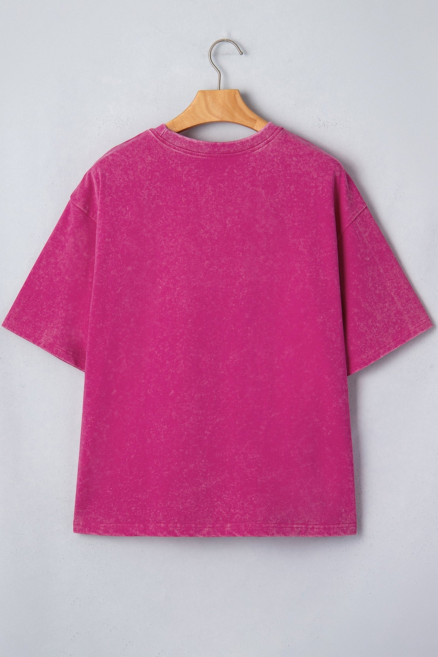 Doodlations Coffee Bar & Boutique AMERICA 1776 graphic tee in rose red mineral wash cotton. Relaxed fit, short sleeves.