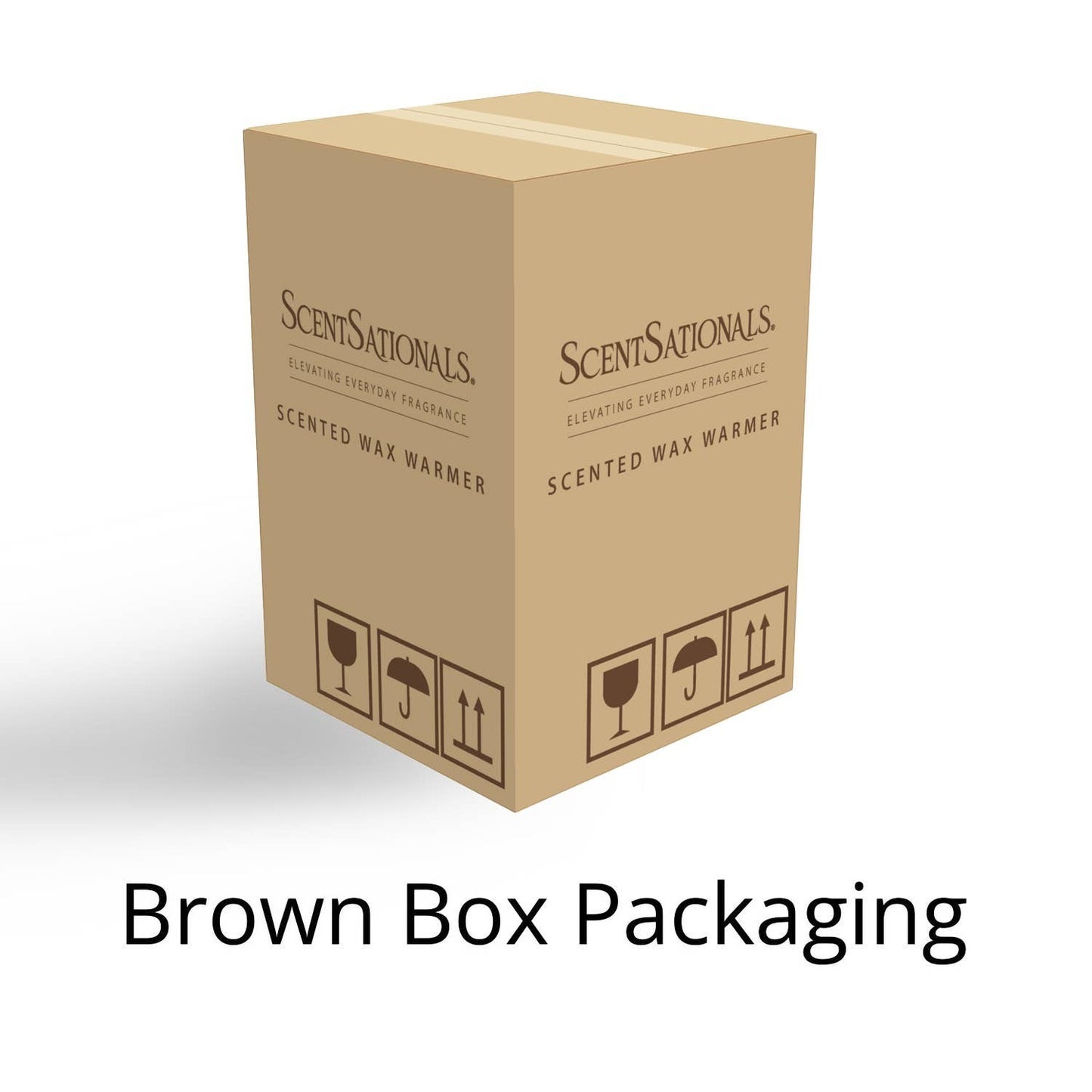 Doodlations Coffee Bar & Boutique cardboard shipping box for a Scentsationals scented wax warmer