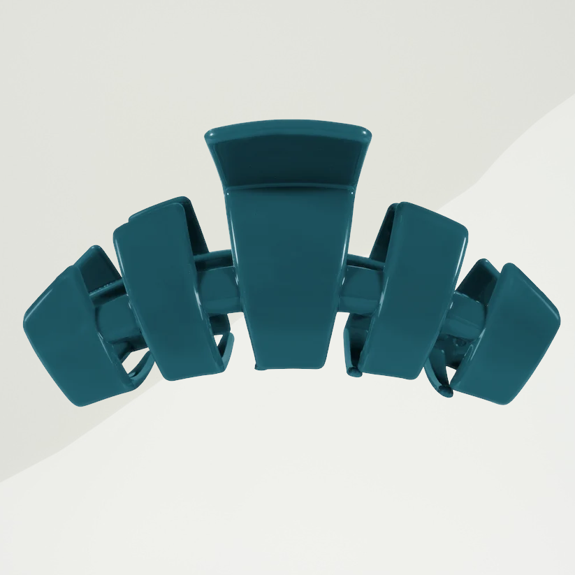 Doodlations Coffee Bar & Boutique Teleties Classic Teal With It claw hair clip with durable, bendable teeth.