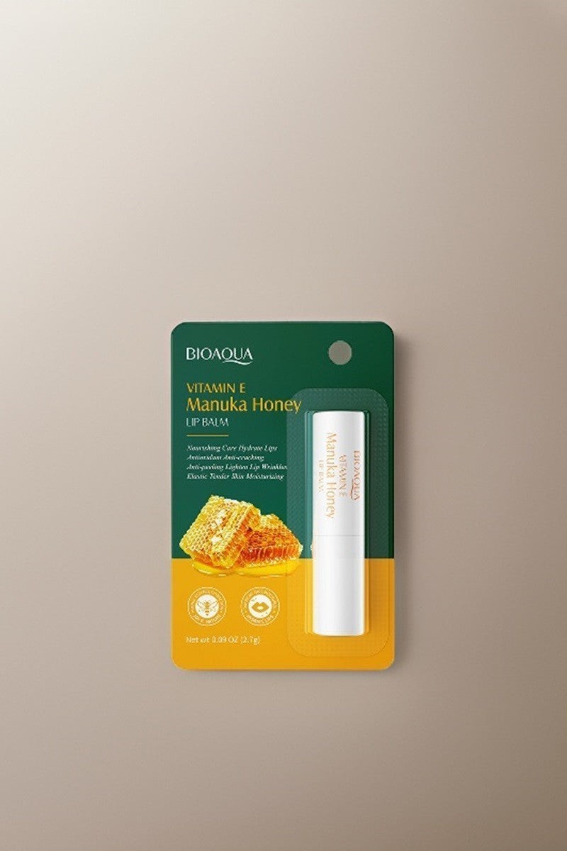 Doodlations Coffee Bar & Boutique Vitamin E Manuka Honey Lip Balm Stick for intense moisture and chapped lips.