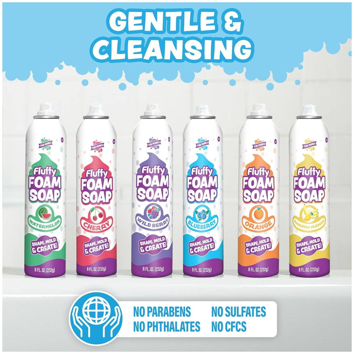 Tub Works® Fluffy Foam Soap - Options Available