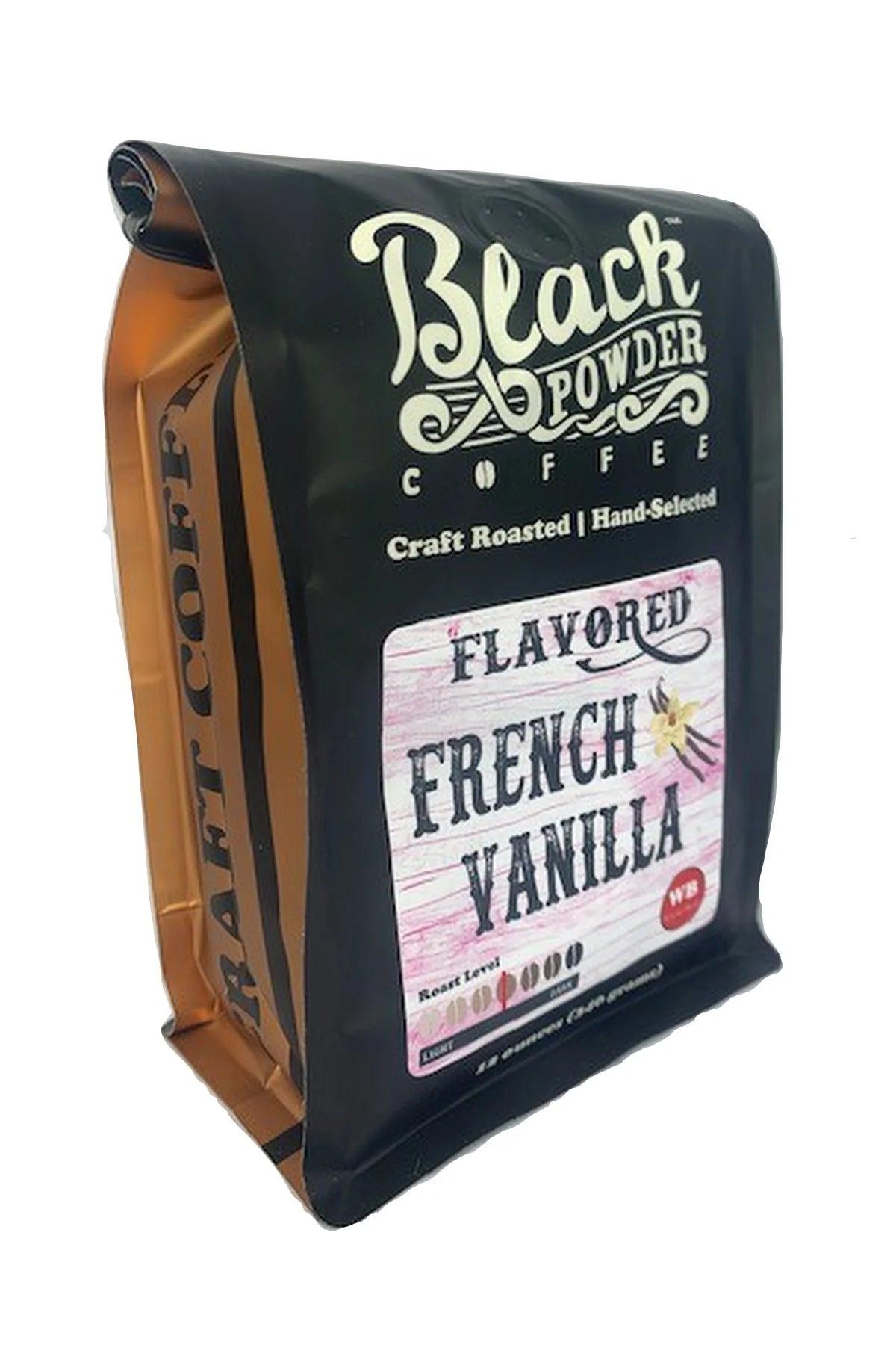 French Vanilla Black Powder Ground Coffee - Doodlations Coffee Bar & Boutique