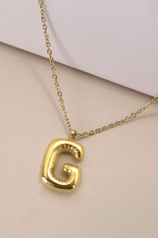 18K Stainless Steel Tarnish Free Initial Necklace