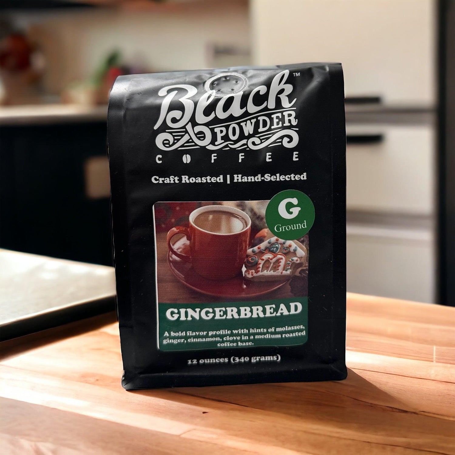 Gingerbread Black Powder Ground Coffee - Doodlations Coffee Bar & Boutique