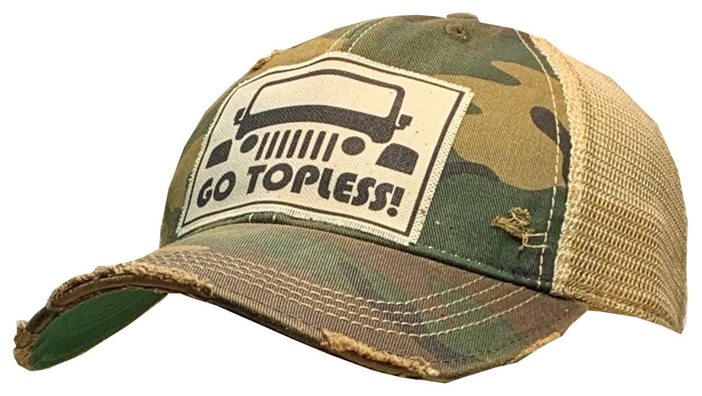 Go Topless Trucker Hat Baseball Cap - Doodlations Coffee Bar & Boutique