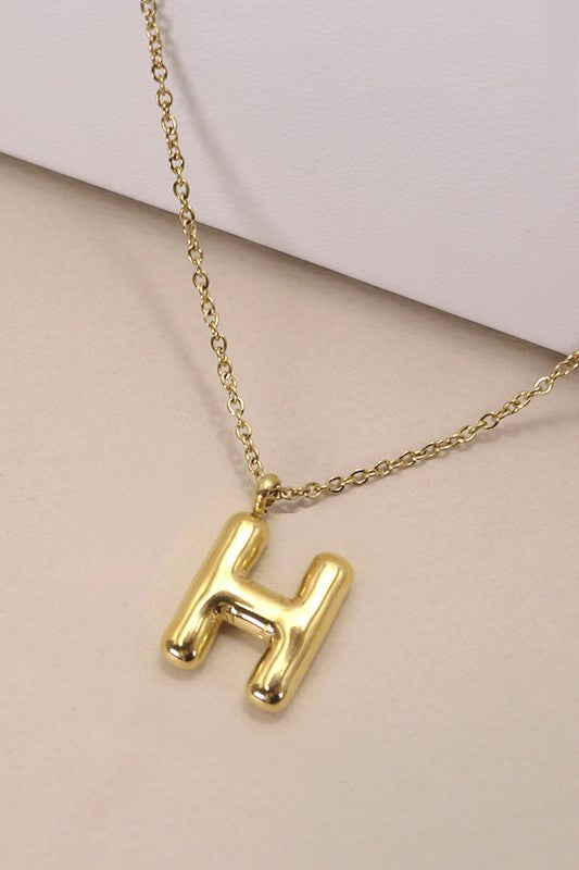 18K Stainless Steel Tarnish Free Initial Necklace