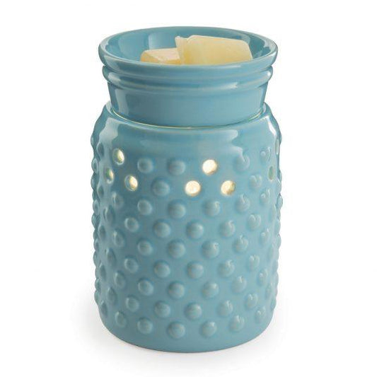 Hobnail Light Blue Wax Melter - Doodlations Coffee Bar & Boutique