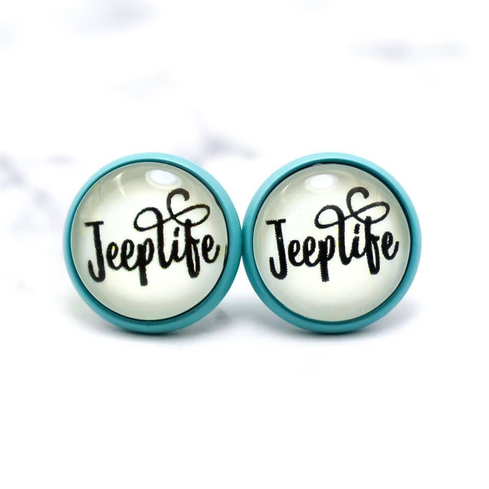 Jeep Life Photo Stud Earrings - Doodlations Coffee Bar & Boutique