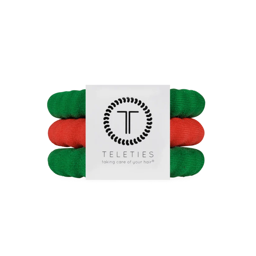 Teleties Jolly & Bright Nylon Hair Ties - Options Available