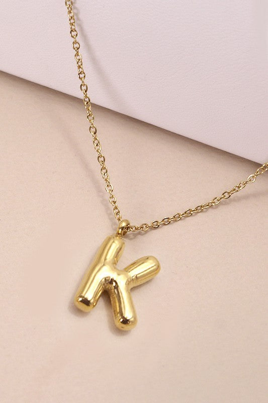 18K Stainless Steel Tarnish Free Initial Necklace