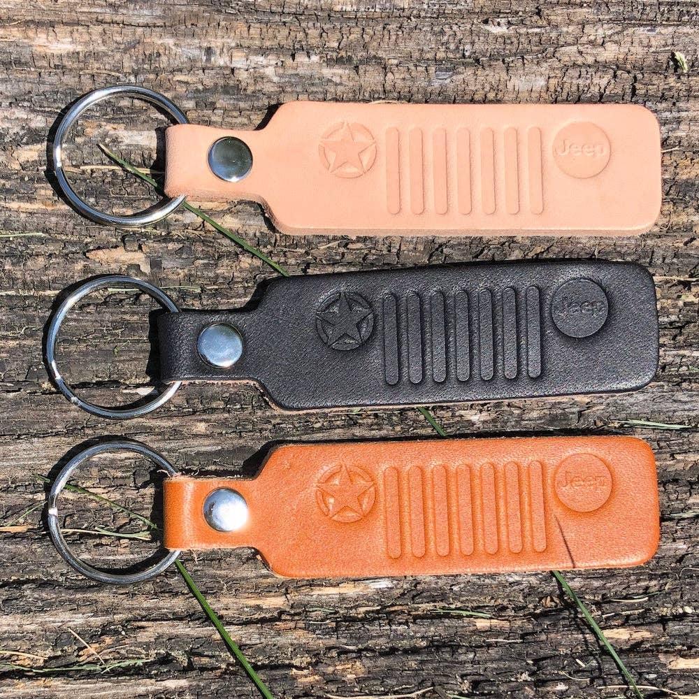 Keychain - Jeep Grille Leather - Doodlations Coffee Bar & Boutique