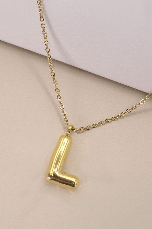 18K Stainless Steel Tarnish Free Initial Necklace