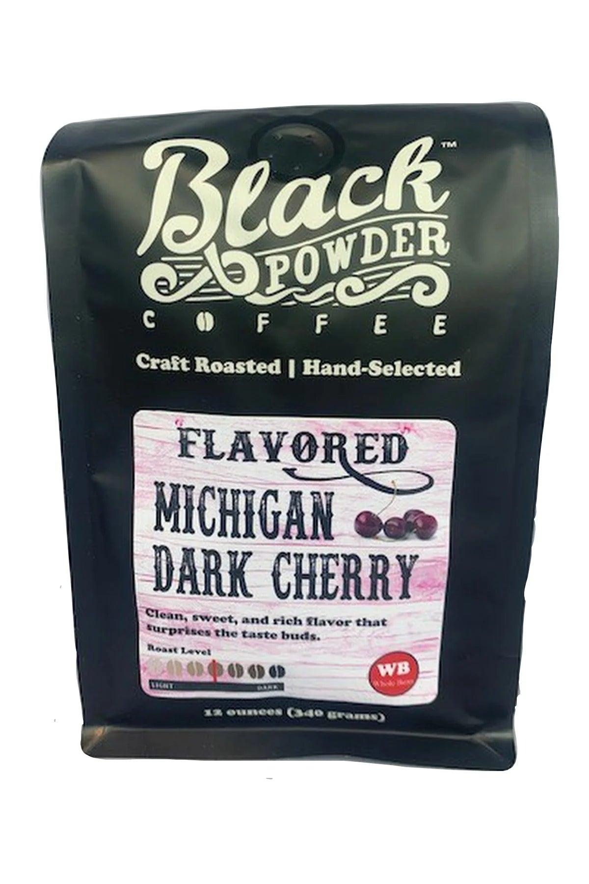 Michigan Dark Cherry Black Powder Ground Coffee - Doodlations Coffee Bar & Boutique