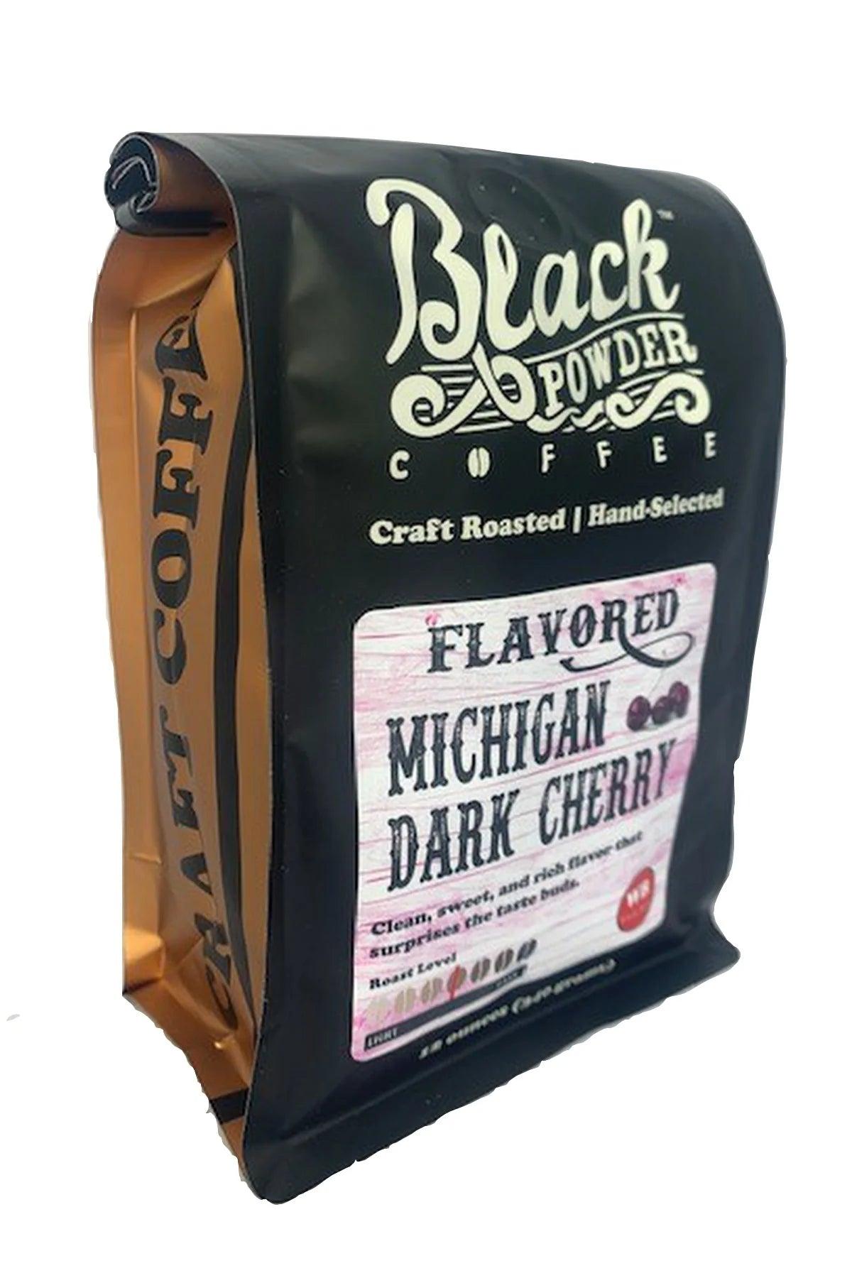 Michigan Dark Cherry Black Powder Ground Coffee - Doodlations Coffee Bar & Boutique