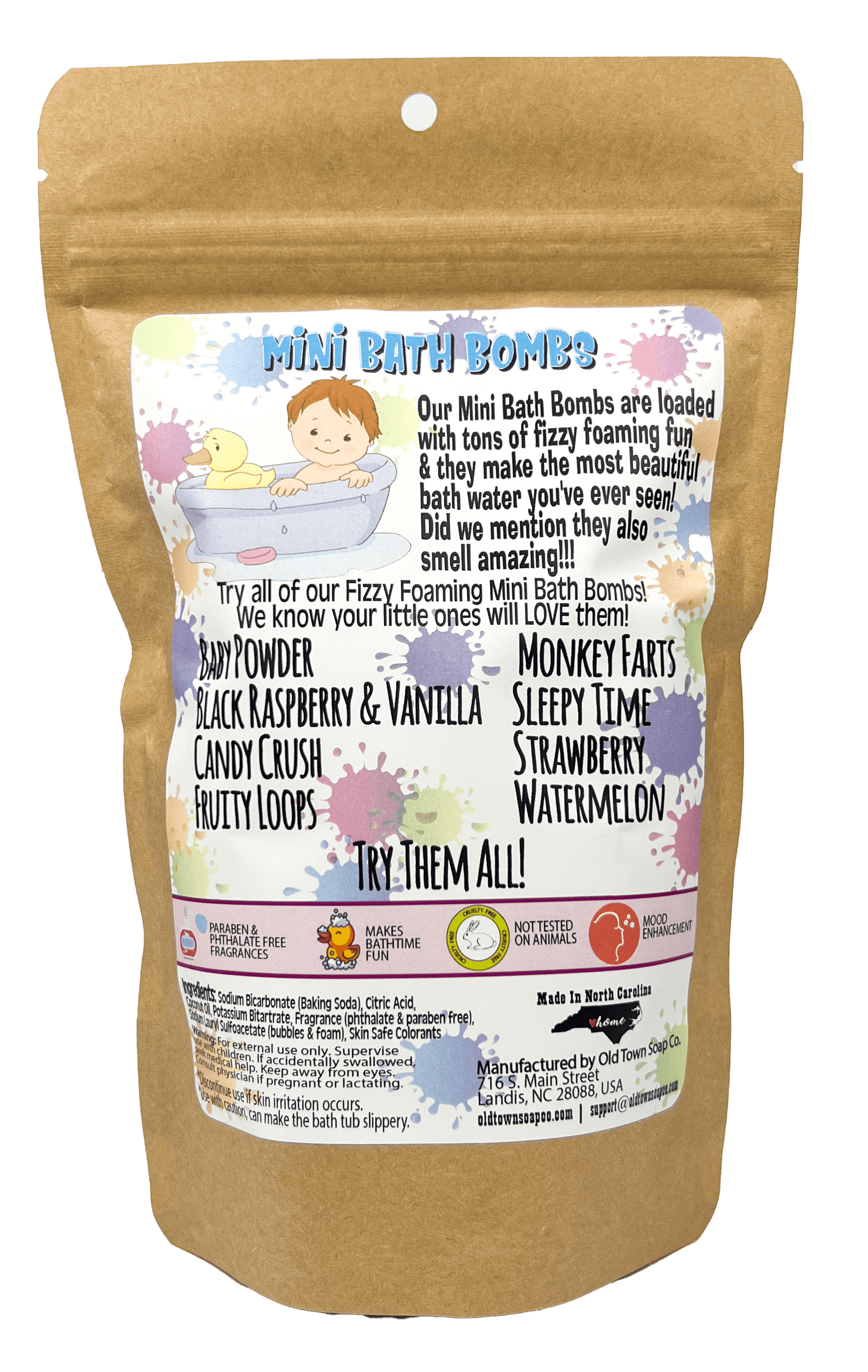 Mini Bath Bombs -8 Scents that Kids of all ages LOVE - Doodlations Coffee Bar & Boutique