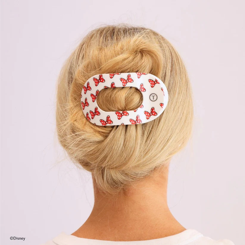 Minnie Mouse Loves Her Bows! Flat Round Hair Clip