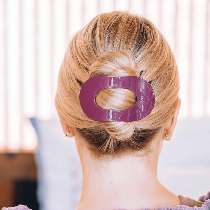 Teleties Mulberry Flat Round Hair Clip