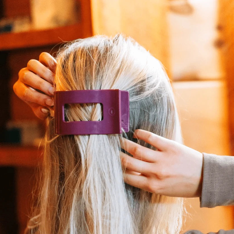 Teleties Mulberry Flat Square Hair Clip