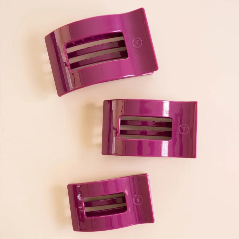 Teleties Mulberry Flat Square Hair Clip