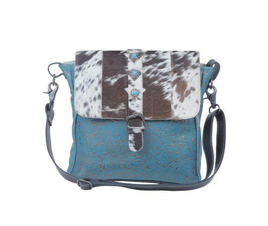 Myra Bags Blue Rose Leather & Hairon Bag - Doodlations Coffee Bar & Boutique