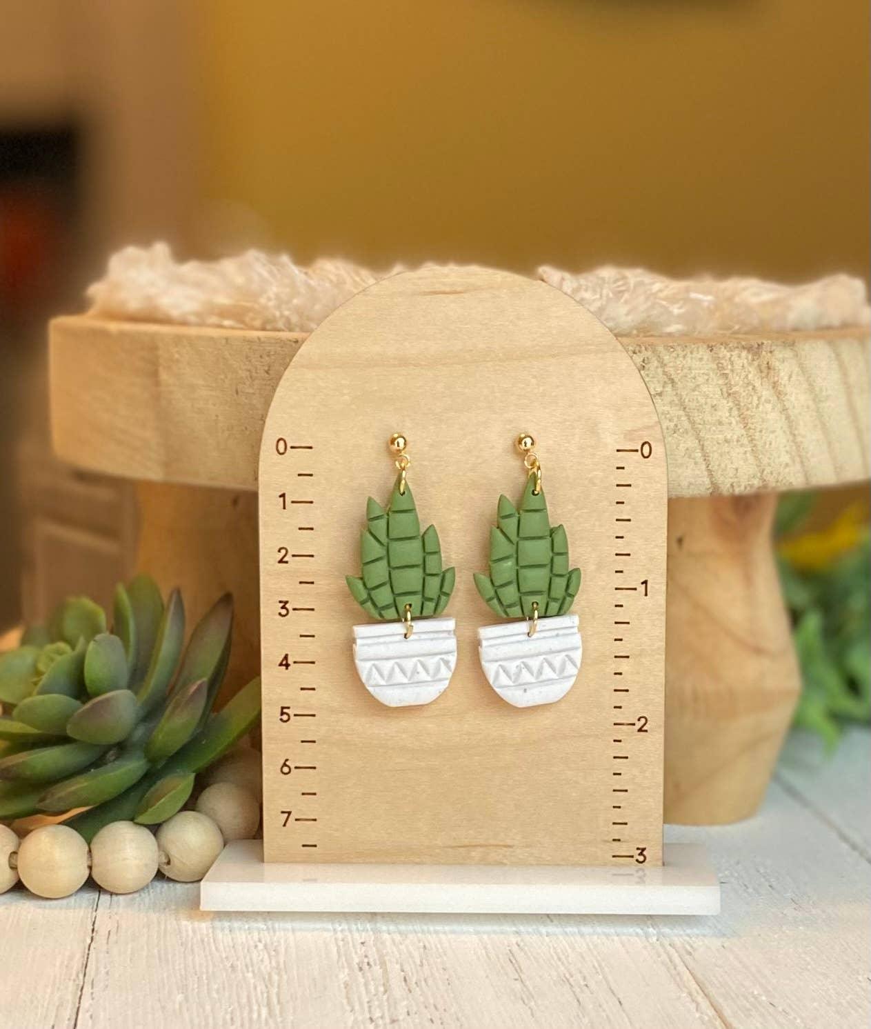 Plant  Earrings - Doodlations Coffee Bar & Boutique