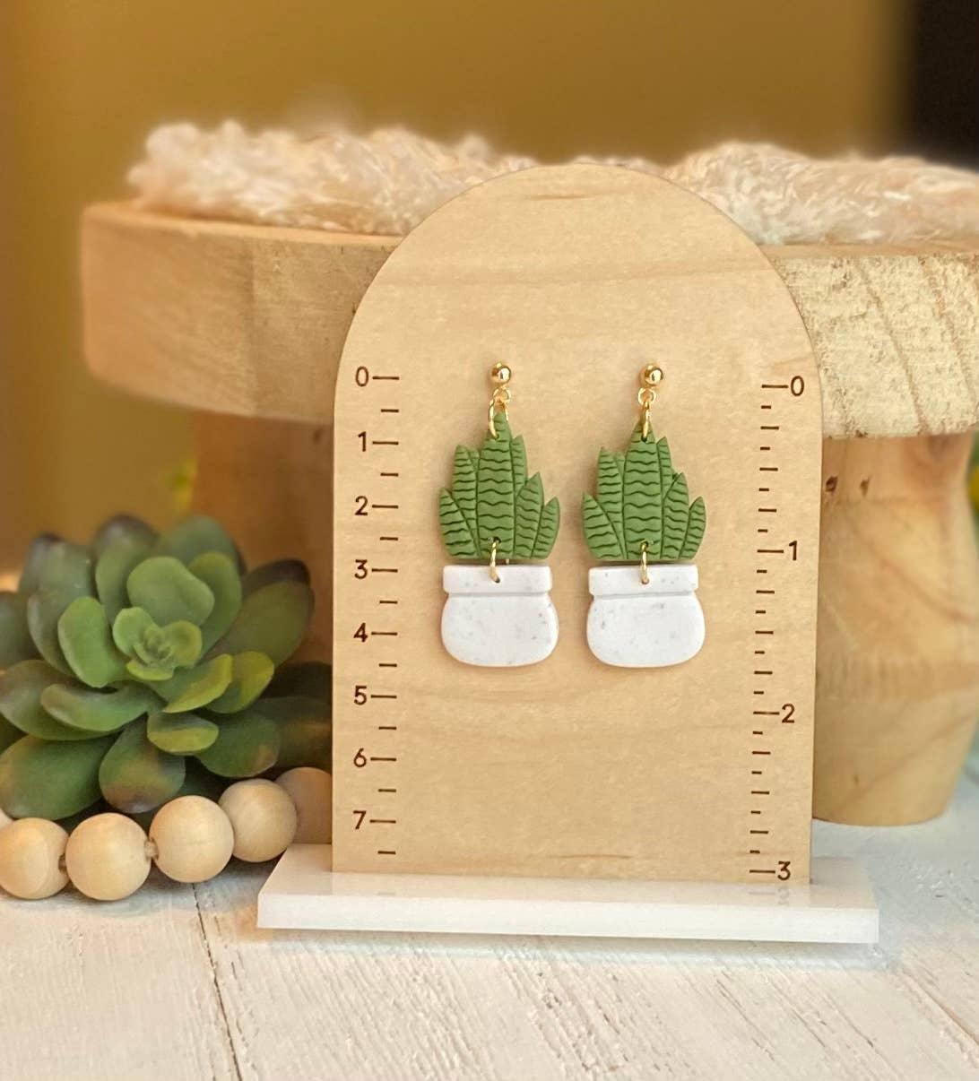 Plant  Earrings - Doodlations Coffee Bar & Boutique